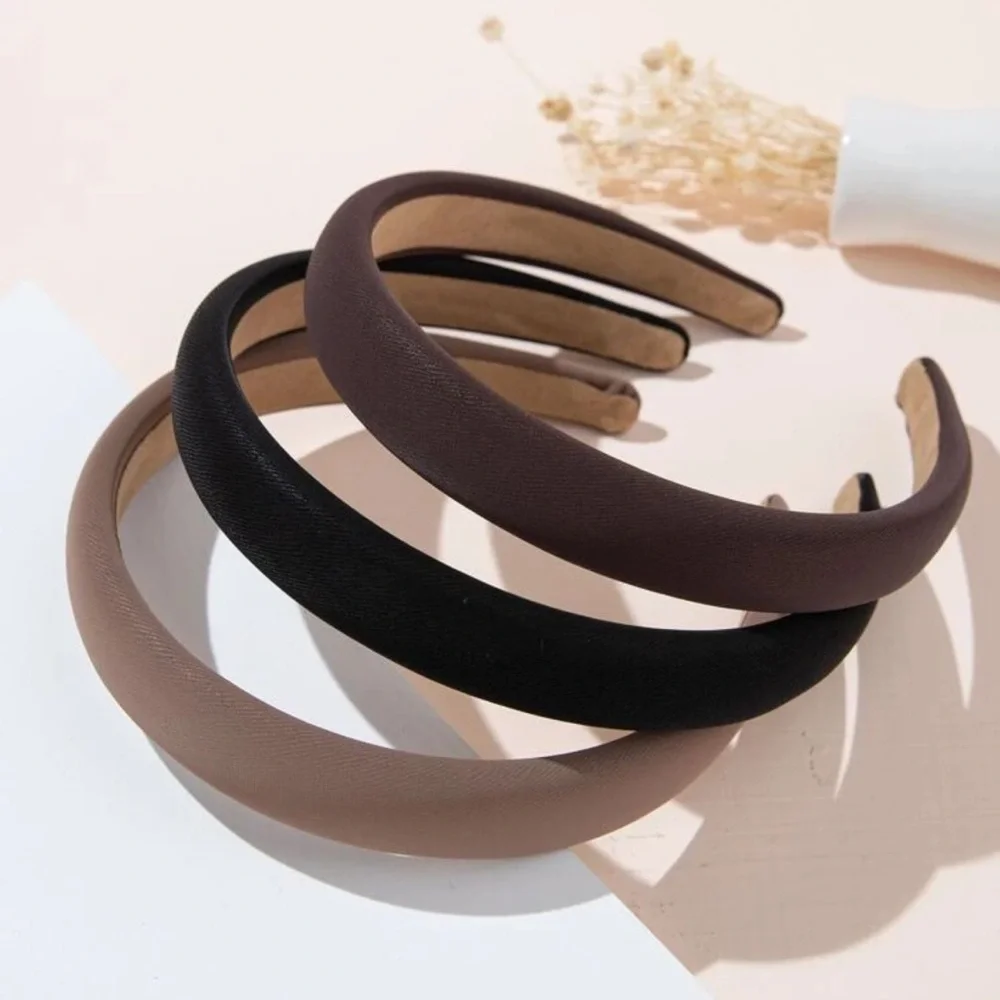 3pcs Minimalist Solid Headband Casual Hairband Hair Hoop